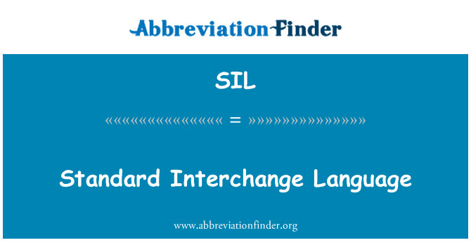 SIL: Standard andmevahetuse keel