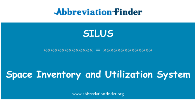 SILUS: Alanı envanteri ve kullanım sistemi