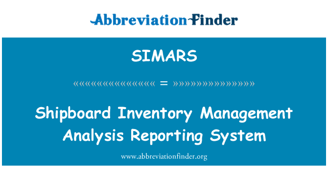 SIMARS: Análisis de la gestión de inventario a bordo sistema de información