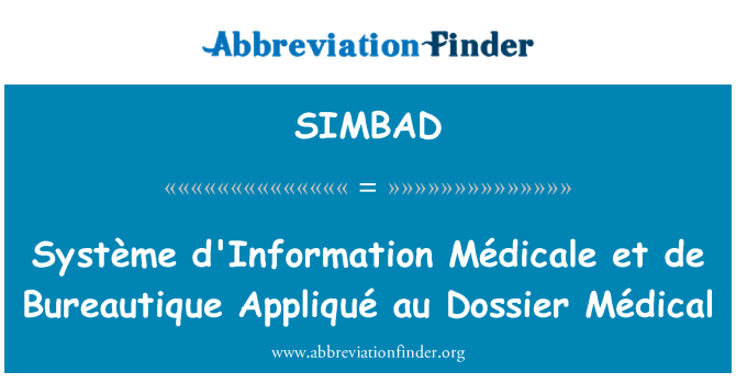 SIMBAD: Système d'Information Médicale et de Bureautique UA Appliqué Dossier Médical