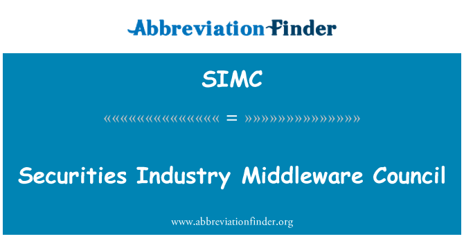 SIMC: प्रतिभूति उद्योग Middleware परिषद