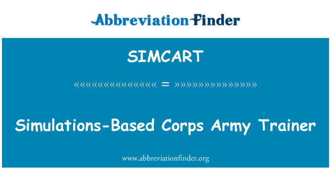 SIMCART: Bbażati fuq il-simulazzjonijiet korp armata Trainer
