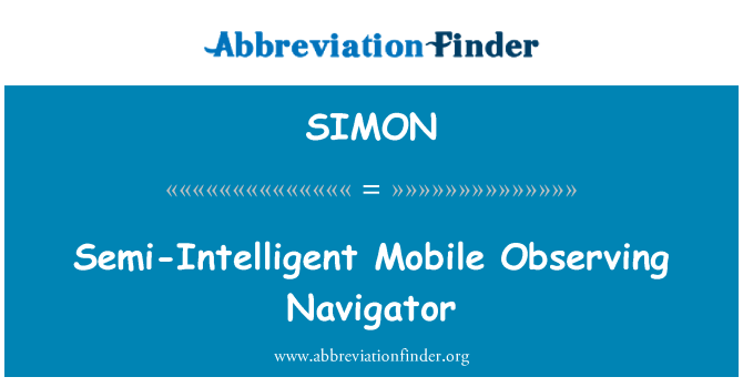 SIMON: Semi-entèlijan mobil obsève navigatè