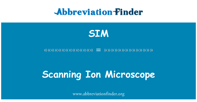 SIM: Ion mikroskop