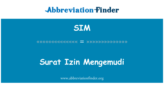 SIM: Surat engedélyezett in Mengemudi