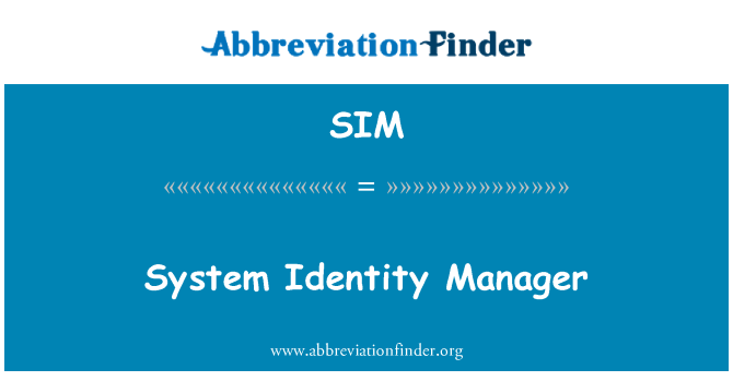 SIM: System Identity Manager