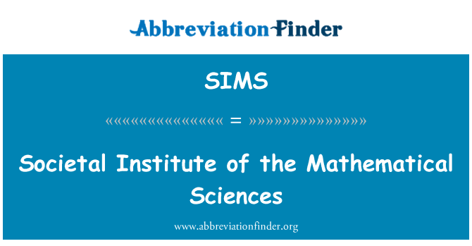 SIMS: Társadalmi Institute of Mathematical Sciences