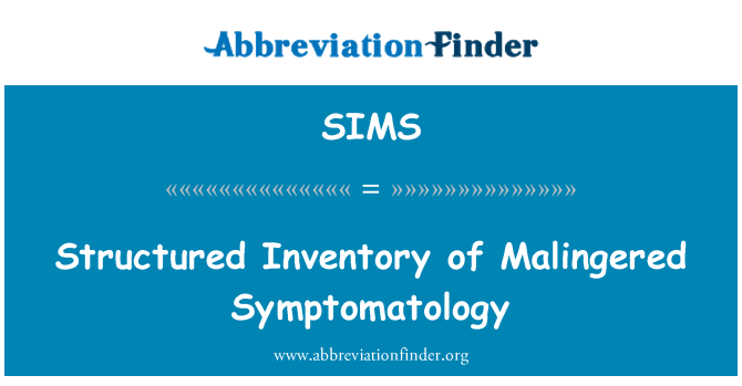 SIMS: Strukturerad inventering av Malingered Symptomatology