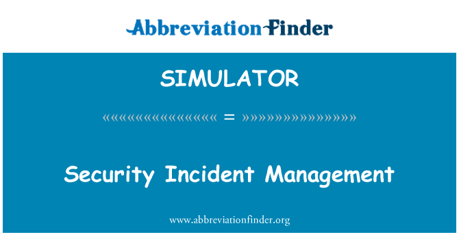 SIMULATOR: Sigurnosno upravljanje incidentima