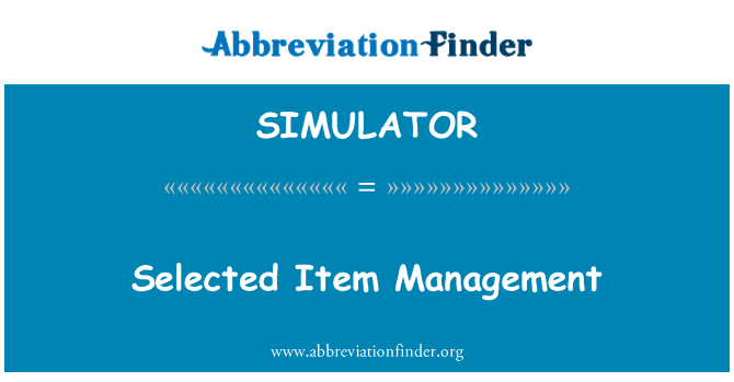 SIMULATOR: Izbrani element upravljanja