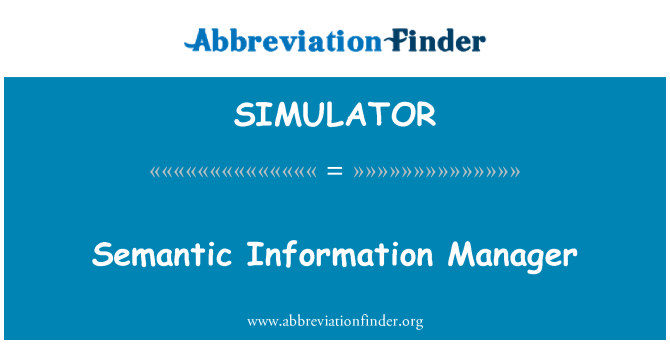 SIMULATOR: Semantika Maniġer ta ' l-informazzjoni