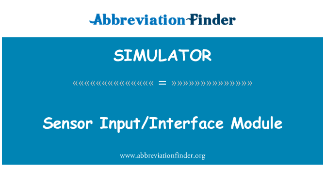 SIMULATOR: 传感器输入的接口模块