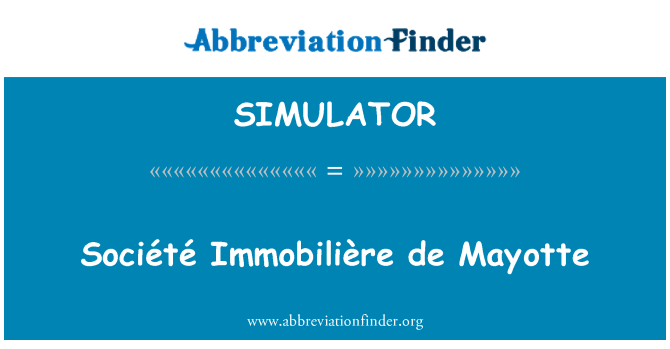 SIMULATOR: Société Immobilière de Mayotte