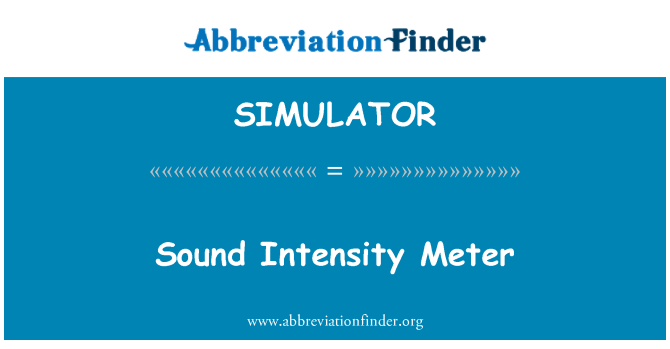 SIMULATOR: Skaņas intensitātes mērītāju