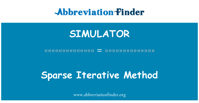 SIMULATOR: Samazināts iteratīvu metodi