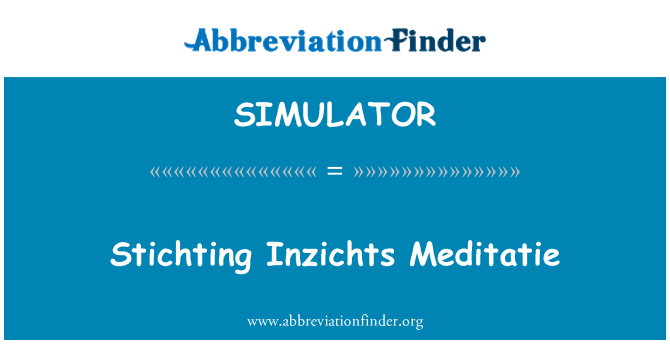 SIMULATOR: Stichting Inzichts Meditatie