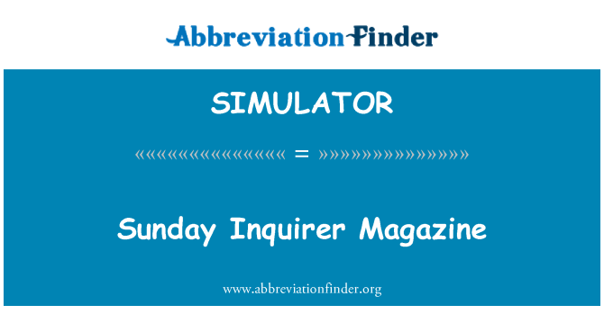 SIMULATOR: Svētdiena jautātājs Magazine