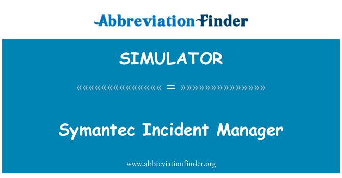 SIMULATOR: Maniġer ta ' l-inċident Symantec