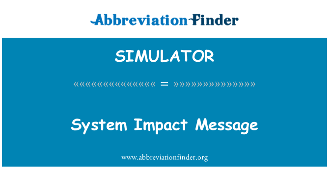 SIMULATOR: Σύστημα επιπτώσεις μήνυμα
