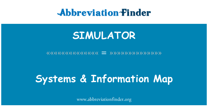 SIMULATOR: Systems & Information Map