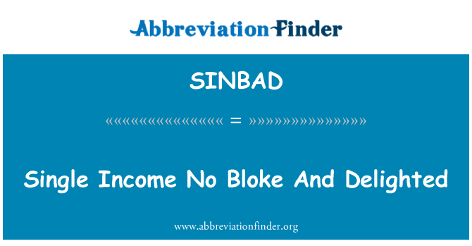 SINBAD: Single Income No Bloke And Delighted