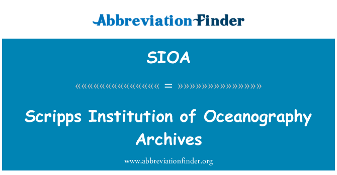 SIOA: Arkib Scripps Institut Oseanografi