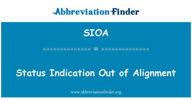 SIOA: Индикация состояния из выравнивания