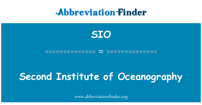 SIO: Institut Oseanografi kedua