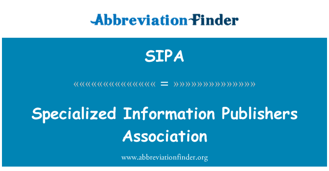SIPA: Specializované informace Publishers Association