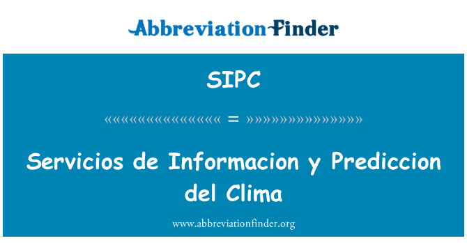 SIPC: الخدمات de إينفورماسيون y بريديكسيون ديل Clima