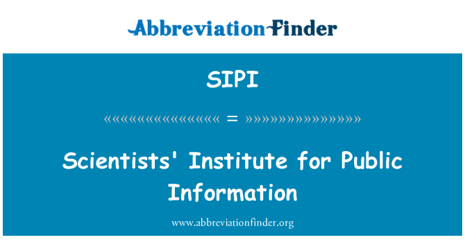 SIPI: 科学者の研究所公開情報