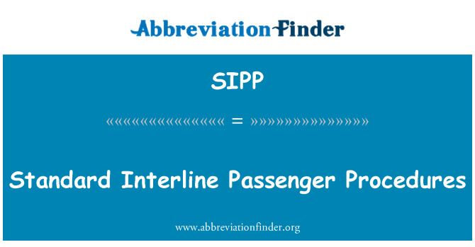 SIPP: Estanda Interligne pwosedi pasaje yo