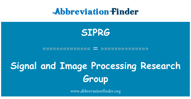 SIPRG: إشارة ومجموعة بحوث معالجة الصورة