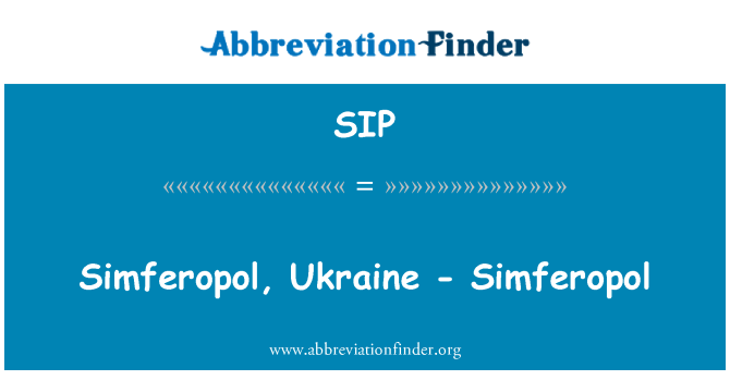 SIP: Simferopol, Ukrajina - Simferopol