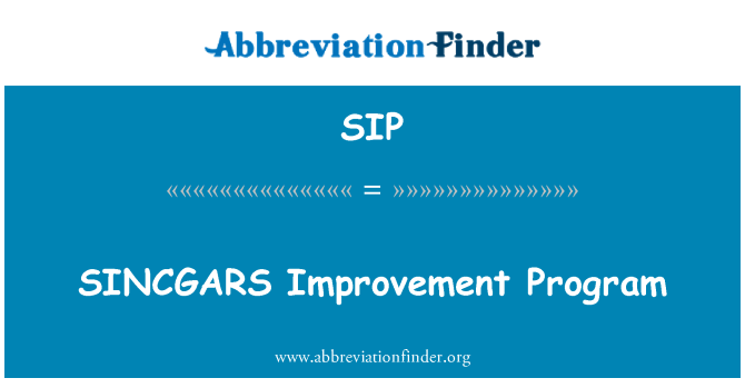 SIP: Programm għat-titjib ta ' l-SINCGARS