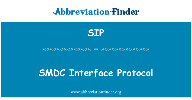 SIP: SMDC entèfas pwotokòl