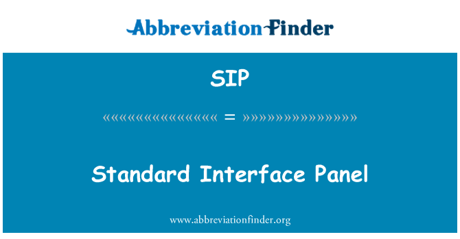 SIP: Standardgränssnitt Panel