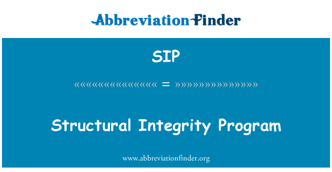 SIP: Strukturální integrita Program