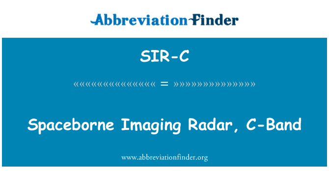 SIR-C: D' spaceborne rada, C-bann