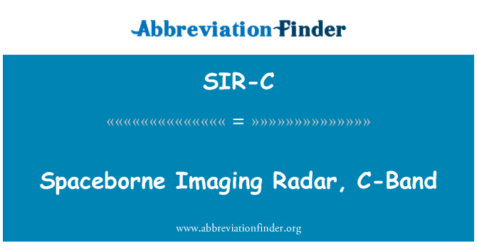 SIR-C: Spaceborne Imaging Radar, C-Band