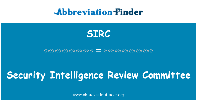 SIRC: Розвідки огляд комітету з питань безпеки