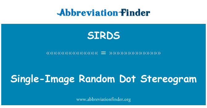 SIRDS: Stereogram Point seule estati o aza