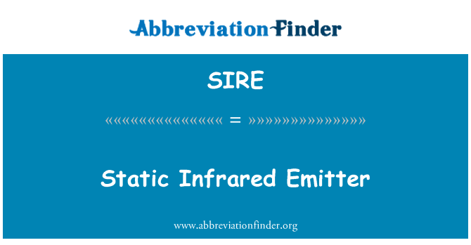 SIRE: Emitter inframerah yang statik