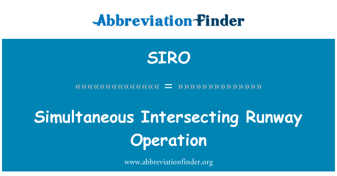 SIRO: 同時交叉跑道運行