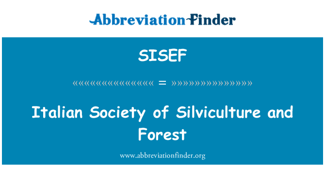 SISEF: Итальянское общество лесоводства и лесной