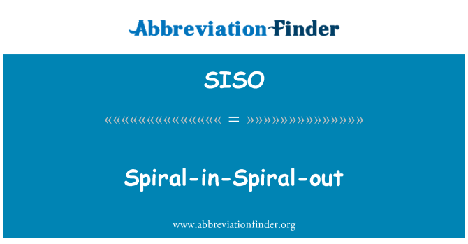 SISO: Spiralna prijava spiralo.