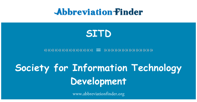SITD: Društvo za razvoj tehnologije, informacije