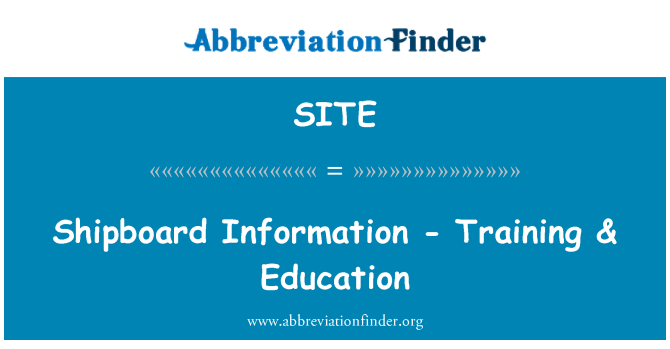 SITE: ข้อมูล shipboard - ฝึก & การศึกษา