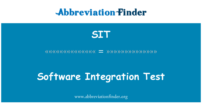 SIT: Phần mềm tích hợp thử nghiệm