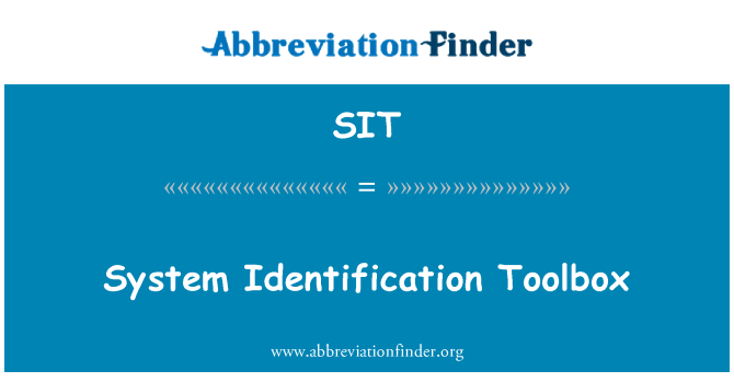 SIT: System Identification Toolbox